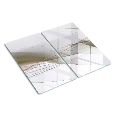 Tabla de cortar de cristal Líneas y formas abstractas