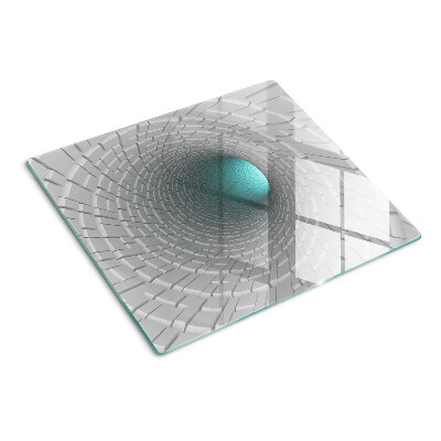 Tabla de cortar de cristal Túnel 3D con efecto de profundidad