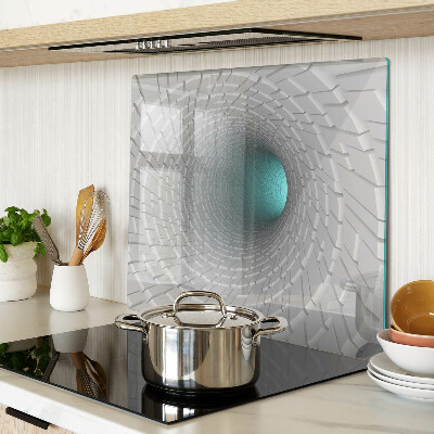 Tabla de cortar de cristal Túnel 3D con efecto de profundidad