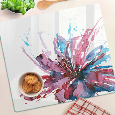 Tabla para cortar Acuarelas florales en colores intensos