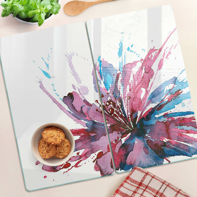 Tabla para cortar Acuarelas florales en colores intensos
