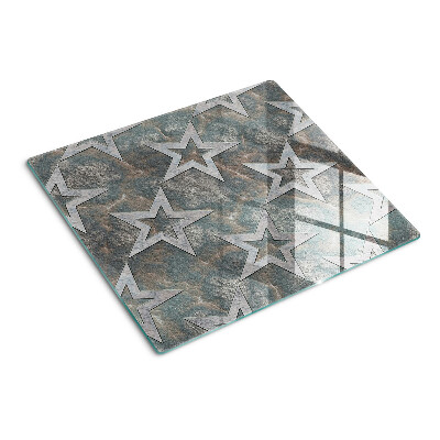 Tabla de cortar de cristal Estrellas sobre fondo de textura