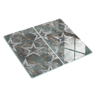 Tabla de cortar de cristal Estrellas sobre fondo de textura