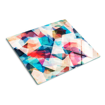 Tabla de cortar de cristal Geometría abstracta en colores pastel