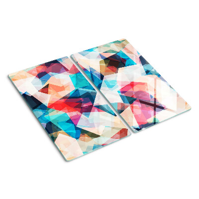 Tabla de cortar de cristal Geometría abstracta en colores pastel