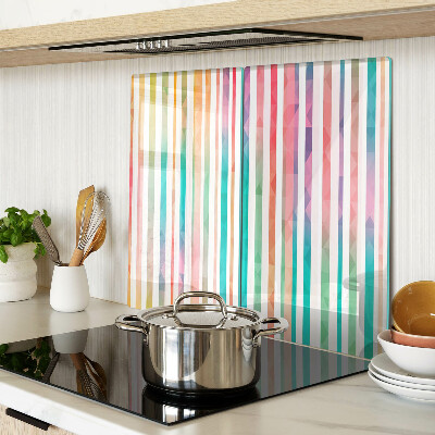 Tabla para cortar Rayas de colores en tonos del arcoíris.