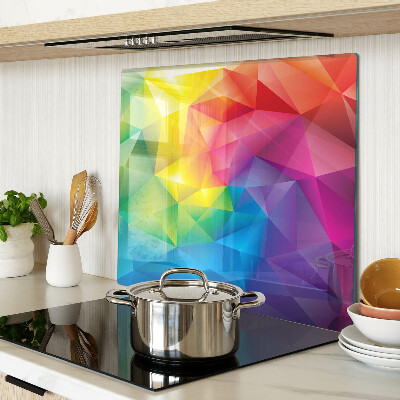 Tabla de cortar de cristal Geometría colorida en tonos arcoíris