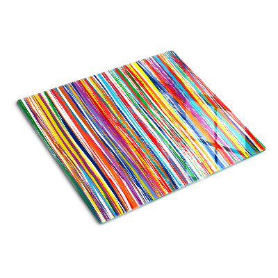 Tabla de cortar de cristal Rayas de colores en diferentes tonos
