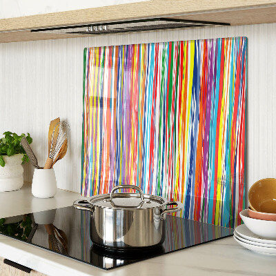Tabla de cortar de cristal Rayas de colores en diferentes tonos