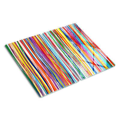 Tabla de cortar de cristal Rayas de colores en diferentes tonos