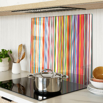 Tabla de cortar de cristal Rayas de colores