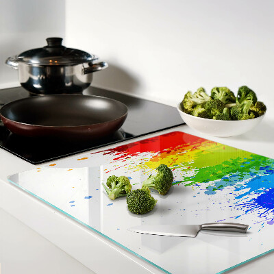 Tabla para cortar Manchas de pintura de colores