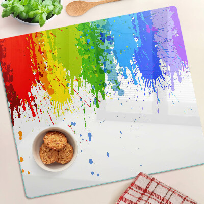 Tabla para cortar Manchas de pintura de colores