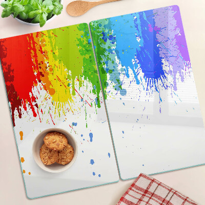 Tabla para cortar Manchas de pintura de colores