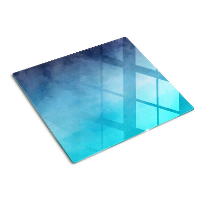 Tabla de cortar de cristal Niebla transparente en tonos azules
