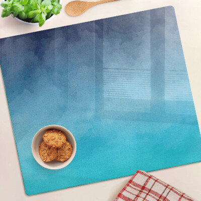 Tabla de cortar de cristal Niebla transparente en tonos azules