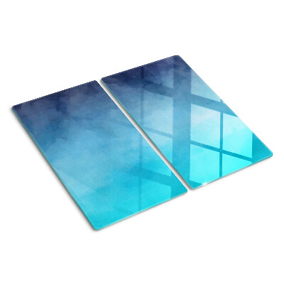 Tabla de cortar de cristal Niebla transparente en tonos azules