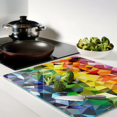 Tabla para cortar Mosaico de triángulos coloridos