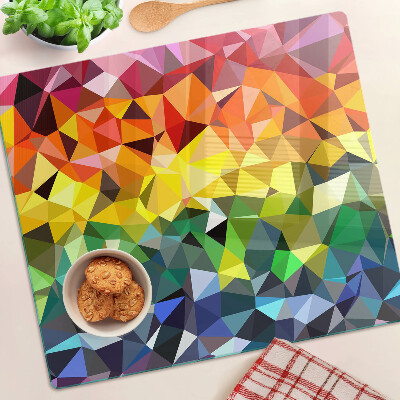 Tabla para cortar Mosaico de triángulos coloridos