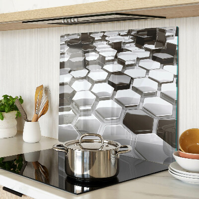 Tabla para cortar Estructuras hexagonales en tonos de gris