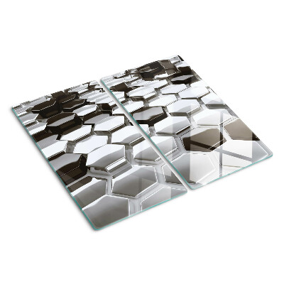 Tabla para cortar Estructuras hexagonales en tonos de gris