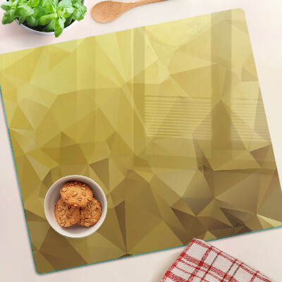 Tabla para cortar Geometría en tonos dorados