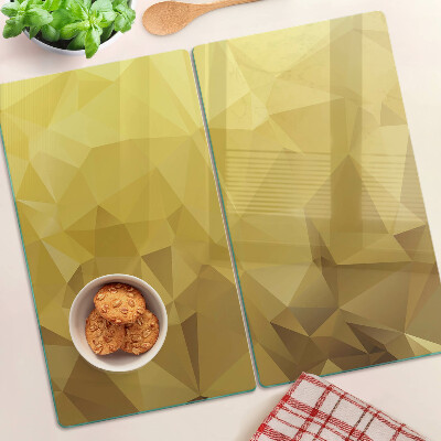 Tabla para cortar Geometría en tonos dorados