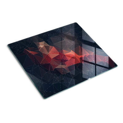 Tabla para cortar Geometría abstracta en tonos rojos