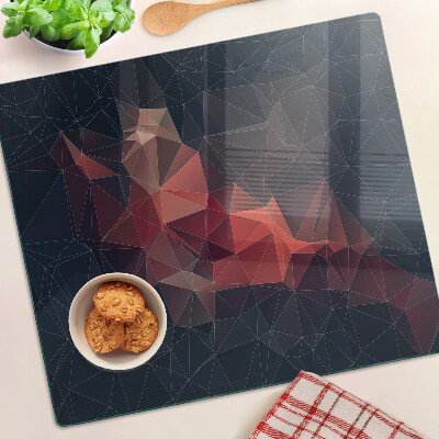Tabla para cortar Geometría abstracta en tonos rojos