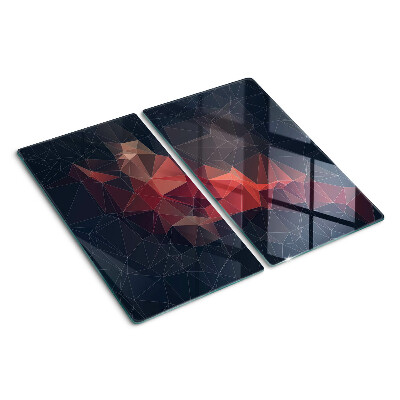 Tabla para cortar Geometría abstracta en tonos rojos