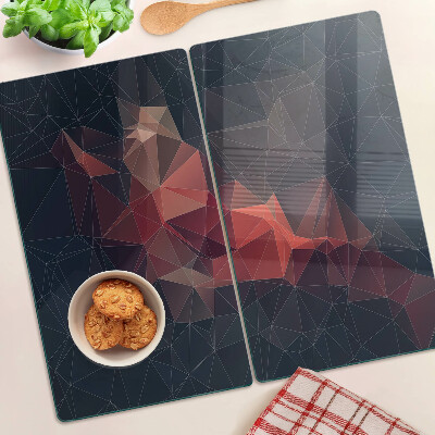 Tabla para cortar Geometría abstracta en tonos rojos