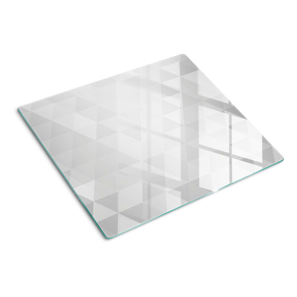 Tabla de cortar de cristal Patrones geométricos en tonos de gris