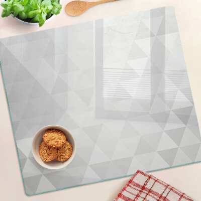 Tabla de cortar de cristal Patrones geométricos en tonos de gris