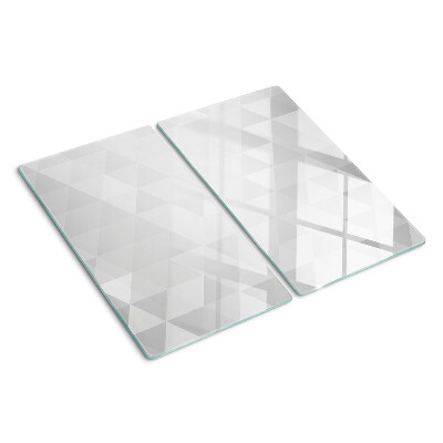 Tabla de cortar de cristal Patrones geométricos en tonos de gris