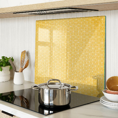 Tabla para cortar Flor de la vida sobre fondo amarillo