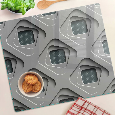 Tabla para cortar Patrones geométricos en tonos de gris