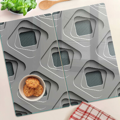 Tabla para cortar Patrones geométricos en tonos de gris