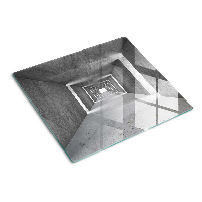 Tabla de cortar de cristal Túnel arquitectónico en tonos grises