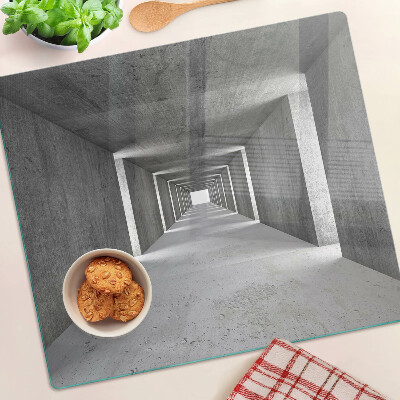 Tabla de cortar de cristal Túnel arquitectónico en tonos grises