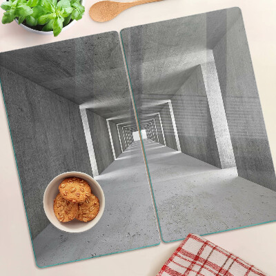 Tabla de cortar de cristal Túnel arquitectónico en tonos grises