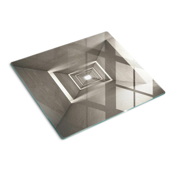 Tabla para cortar Interior geométrico con efecto de profundidad.
