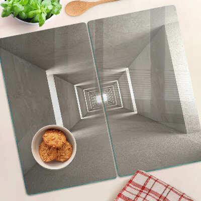 Tabla para cortar Interior geométrico con efecto de profundidad.