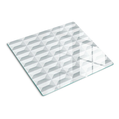 Tabla de cortar de cristal Geometría del cubo 3D