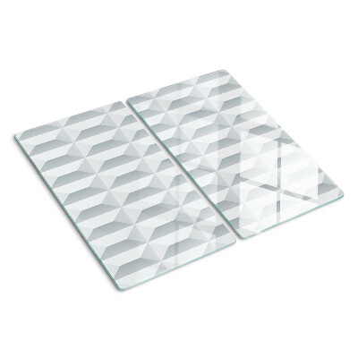 Tabla de cortar de cristal Geometría del cubo 3D