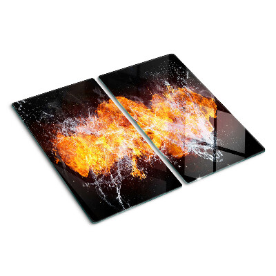 Tabla para cortar Fuego y agua