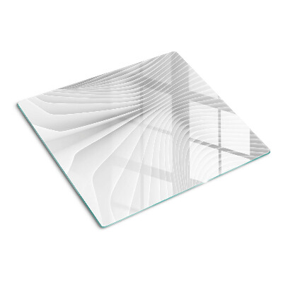 Tabla de cortar de cristal Ondas y líneas en tonos de gris.