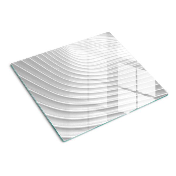 Tabla de cortar de cristal Ondas y líneas en tonos de gris.