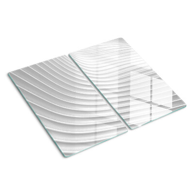 Tabla de cortar de cristal Ondas y líneas en tonos de gris.