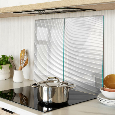 Tabla de cortar de cristal Ondas y líneas en tonos de gris.