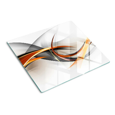 Tabla para cortar Ondas abstractas en tonos dorados